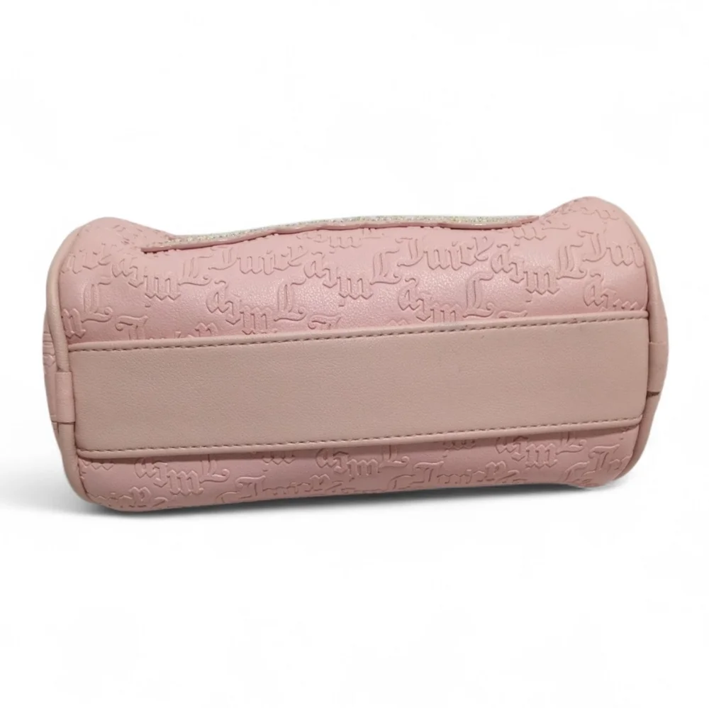 Juicy Couture Pink Barrel Bag Rhinestone Logo Y2K Shoulder Purse